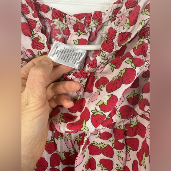 Gymboree pink & red toddler sleeveless strawberry dress. Size 18-24 months - Picture 5 of 5